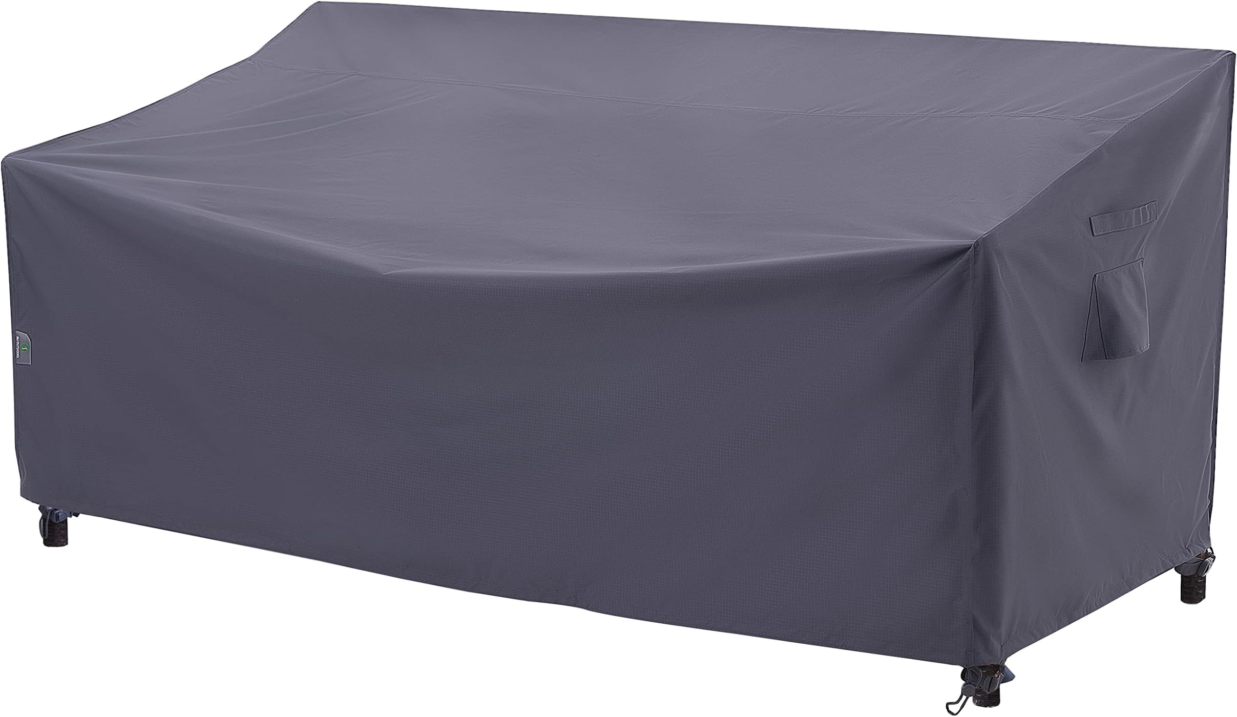 Heavy Duty Waterproof UV Resistant I Shape 3Seater Patio Sofa Cover, Grey, 82" W x 39" D x 36" H