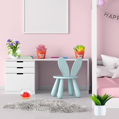 Miniatura 3 de 14 piezas de planta de casa de muñecas en miniatura, planta bonsái en maceta, modelo de flor pequeña, adorno de vegetación falsa, muebles de casa de