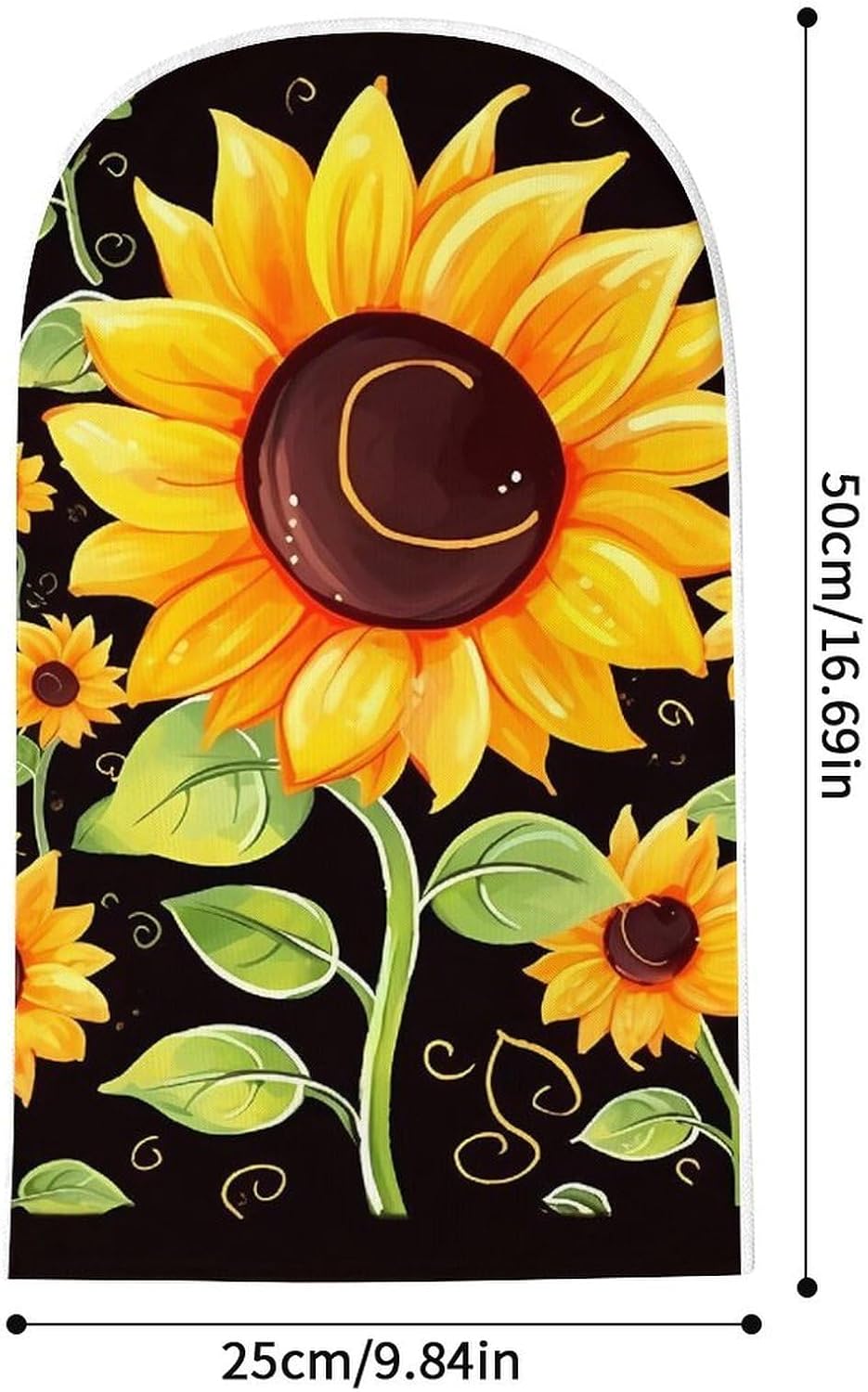 Cute Sunflower Face Shielding Protection for Women, Funny Cooling Mask for Men, Breathable Full Head Mask for Outdoor, Full Face Cover for Cycling, Windproof Hood Cover White image 2