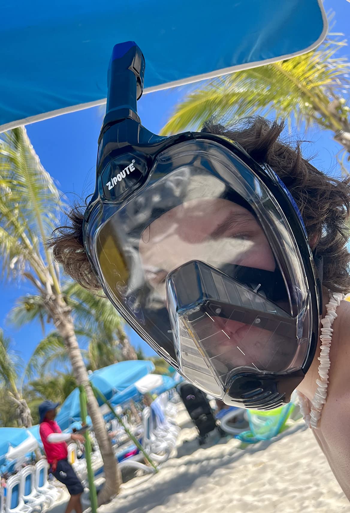 7/mo Finance ZIPOUTE Snorkel Mask Full Face, Full Face Snorkel Mask