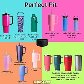 2-Pack Boot for Stanlye Tumbler 40 30 oz Bottom Sleeve Protector for stanlye Cup Quencher H2.0 Stanlye IceFlow 30oz Silicone sleeve for Stanlye bottom Anti-Slip Bottom Sleeve Clear Peach Pink