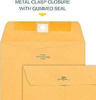Vista 4 de Sobres de cierre – Sobres de catálogo de papel kraft marrón de 6 x 9 pulgadas – Paquete de 30 – con cierre de cierre y sello engomado – Sobres