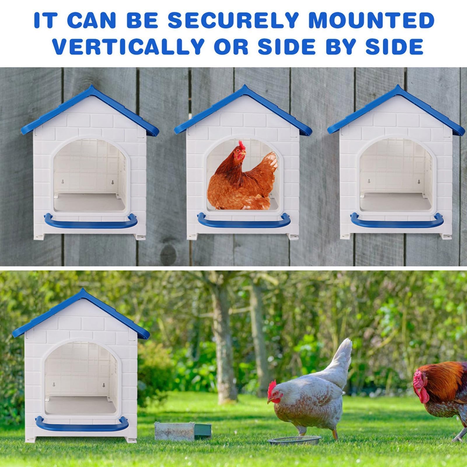 Caja Nido para Gallinas con Percha Limpiable para Pollitos, Nido para Gallinero