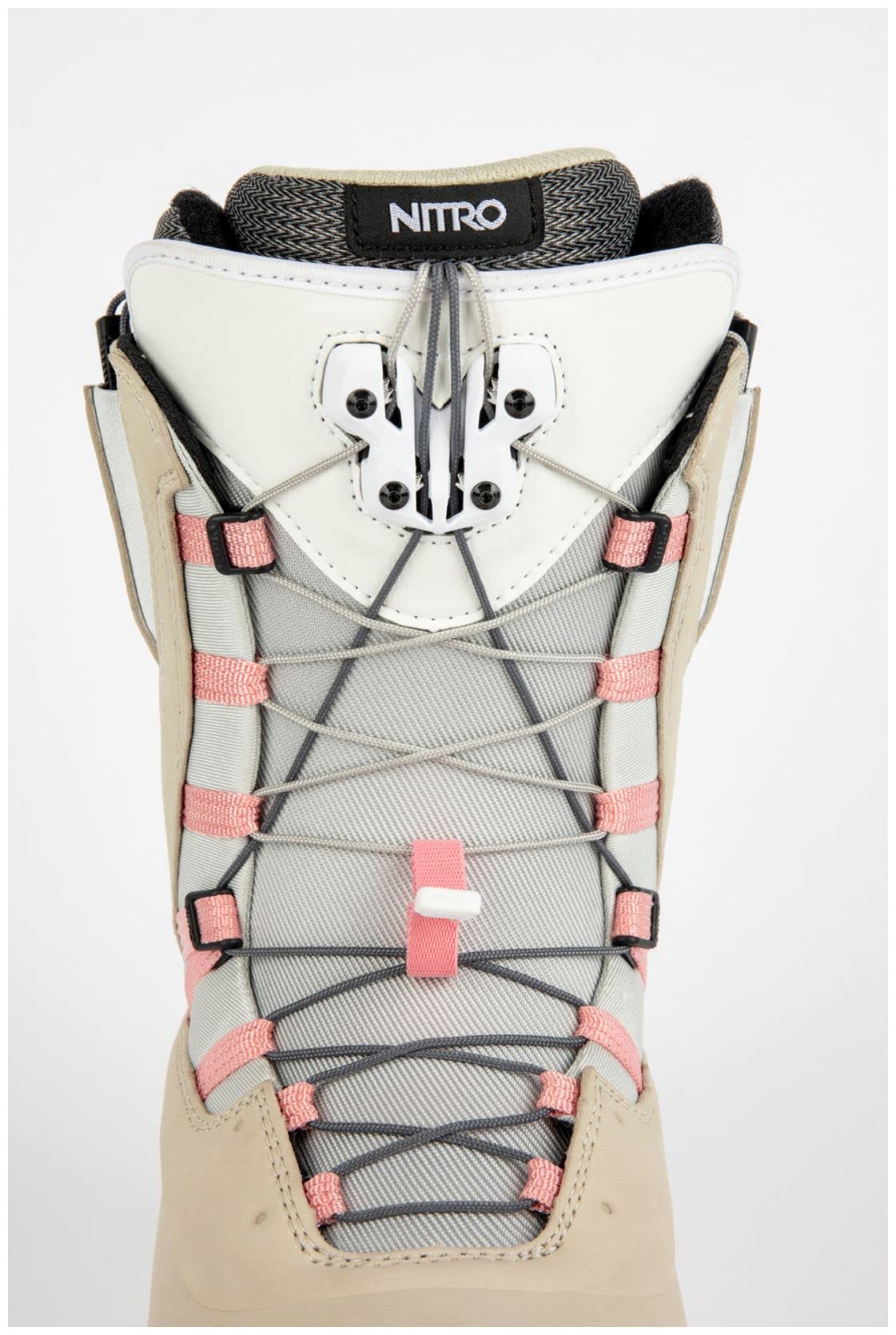 Nitro Damen Snowboards Bianca TLS '21 Premium All Mountain Freeride Freestyle Schnellschnürsystem Boot Snowboardboot, Black-Purple, Sand-Rose, MP 26,5 // EU 40 2/3 // US 9