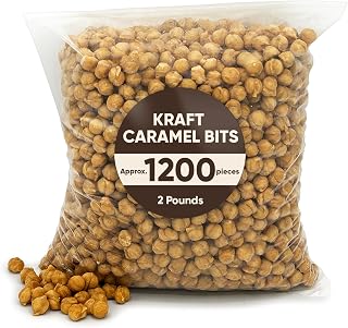 Caramel Bits Candy Melts - Bulk Candy 2 Pounds Approx 1200 Caramel Bites - Chewy Candy Caramels Candy Unwrapped For Melting - Chewy Soft Caramel Candy Bits for Candy Buffet - Ideal For Baking - Candy Bulk Caramels Unwrapped Soft Bulk