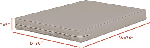 Miniatura 6 de Protector de colchón 100% resistente al agua, doble cremallera, protector de colchón completo para banco de patio, sofácojín (5 x 53 x 74 pulgadas,