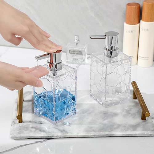 Miniatura 3 de Dispensador de jabón de manos, botellas de plástico acrílico transparente, dispensador de loción recargable para decoración de baño, cocina,