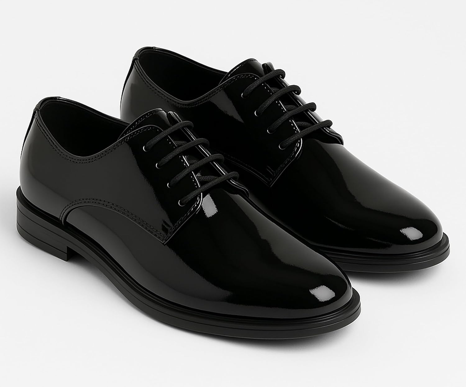SIRRI Boys Derby Patent Formal Dress Shoes Lace Up Wedding Prom Footwear