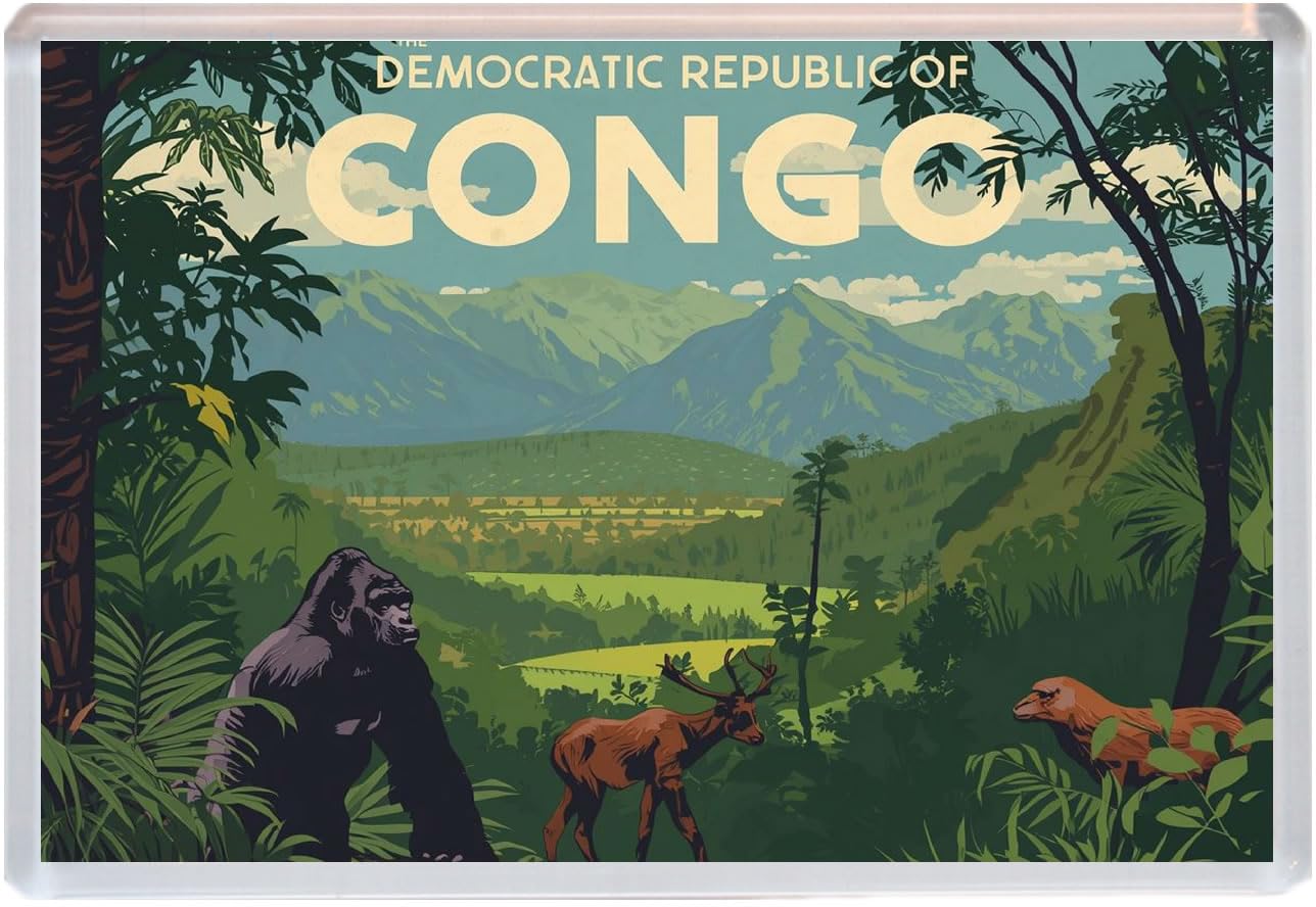 Democratic Republic of Congo - Jumbo Artistic Fridge Magnet 96 x 67mm BBSFHM2048