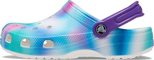 crocs Unisex-Child Classic Solarized CgK WHI/MLTI C12 White/Multi Clog (207587-94S)