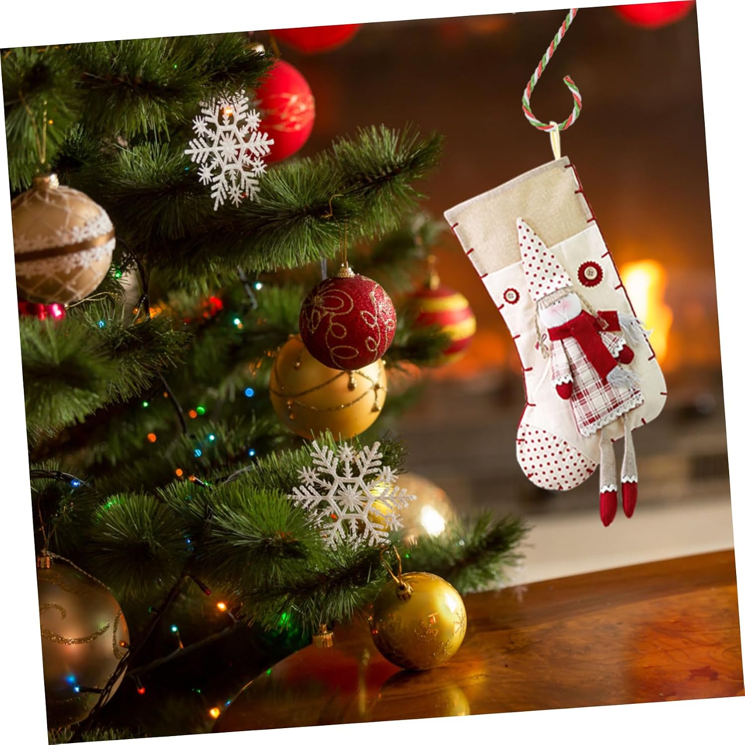 Ciieeo 10pcs Christmas Stocking Hooks Hangers for Ornaments and Stockings Elegant and Design for Holiday Decoration Collectible Displays