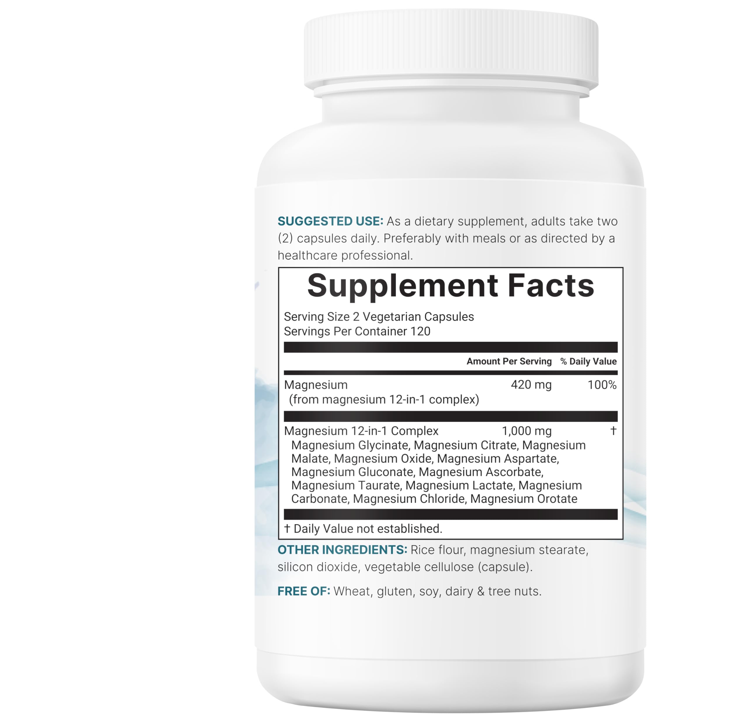 Micro Ingredients 12‑in‑1 Magnesium Complex 1000 mg, 240 Capsules – Magnesium Glycinate, Citrate, Taurate, Malate & More – High Absorption Formula for Men & Women – Chelated & Purified — Amazon image 5