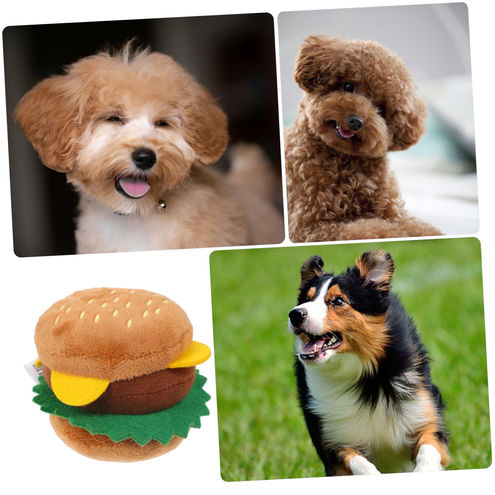 Jouet pour Chien en Peluche Imitation Aliment, Couineur