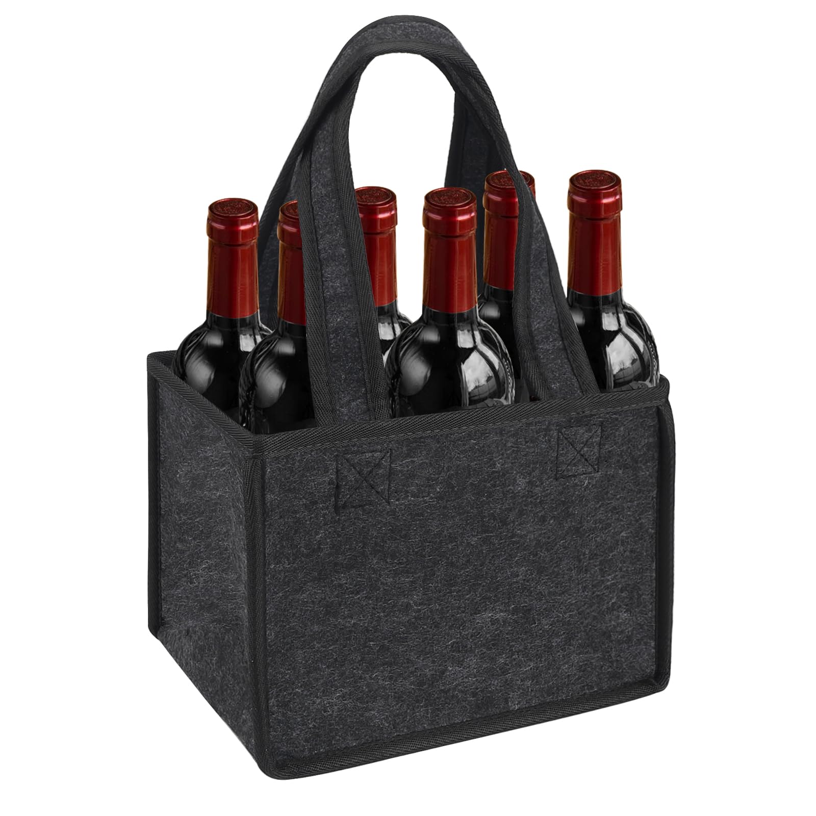 Torby na butelki, 2 szt., 6 butelek, kosz na wino, torba na piwo, na kemping, szare