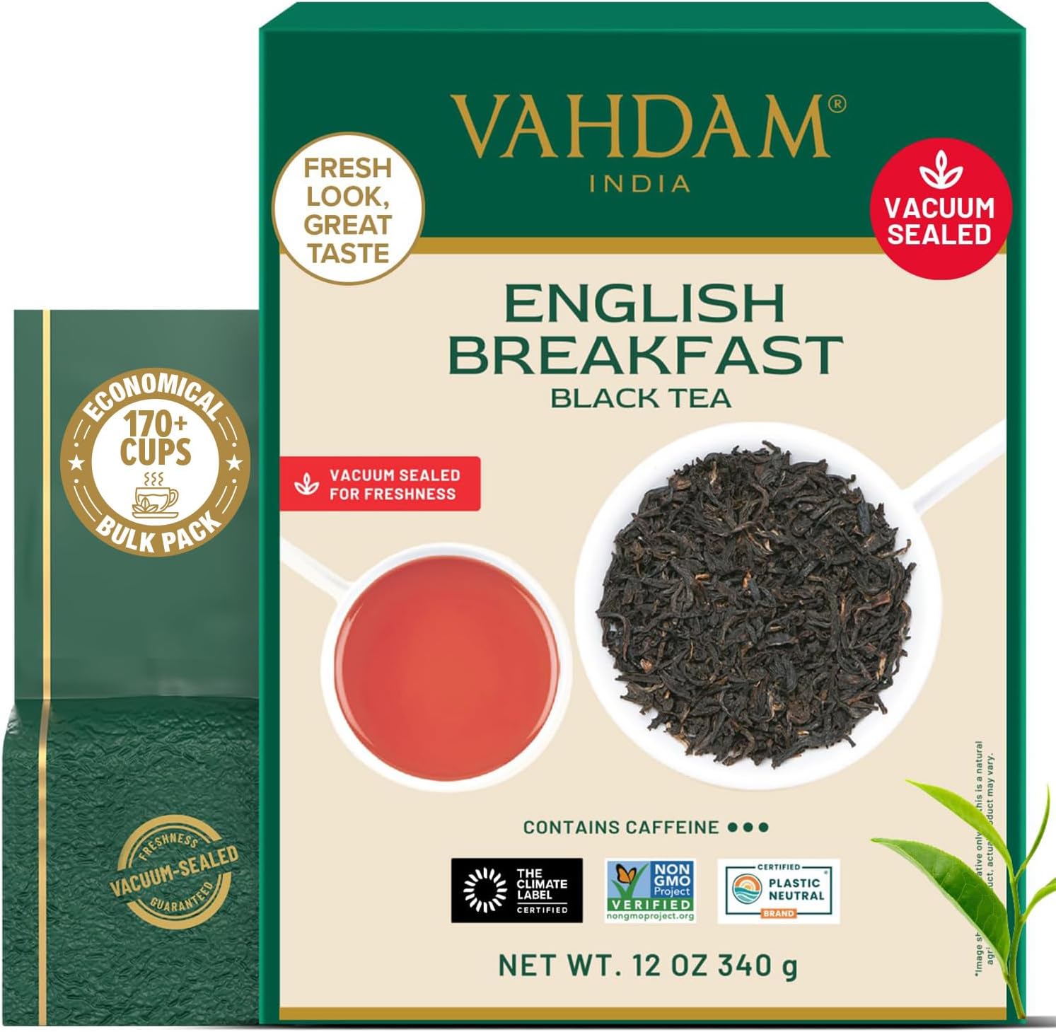 VAHDAM オリジナルイングリッシュブレックファスト茶葉(340g)約170杯分|しっかりと豊かに香る茶葉