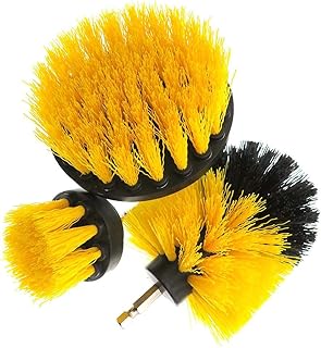 Set of 3 Drill Brush Car Cleaning Brush with Drill Attachment Tub Cleaner Scrubber Cleaning Brushes Automotive Detailing Spin Scrubber Set
