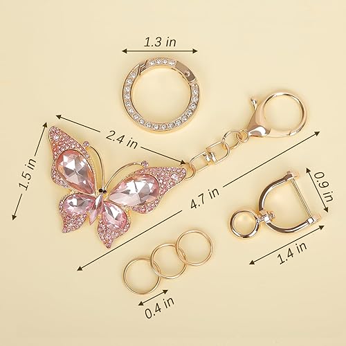 Miniatura 7 de YGMONER Llavero de cristal para coche y bolsa de accesorios gratis con caja de regalo