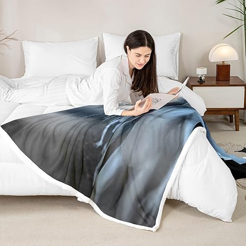 Miniatura 4 de Mystery Alien - Manta de franela polar de 60 x 80 pulgadas, con luces de naves espaciales, manta mullida para sofá, espacio exterior, para todas las