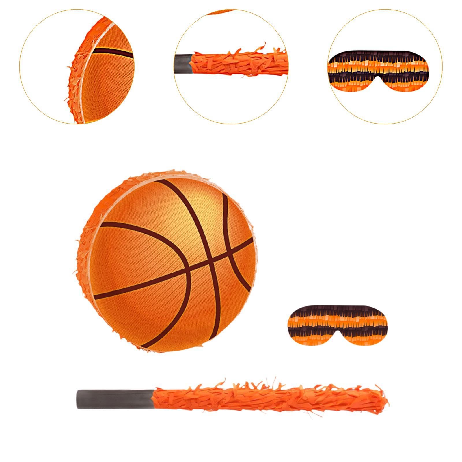 MagiDeal Piñata de Baloncesto, artículos para Fiestas temáticas Deportivas, Confeti, Regalos, máscara de Ojos, Accesorios, Actividad de Fiesta Infantil, música