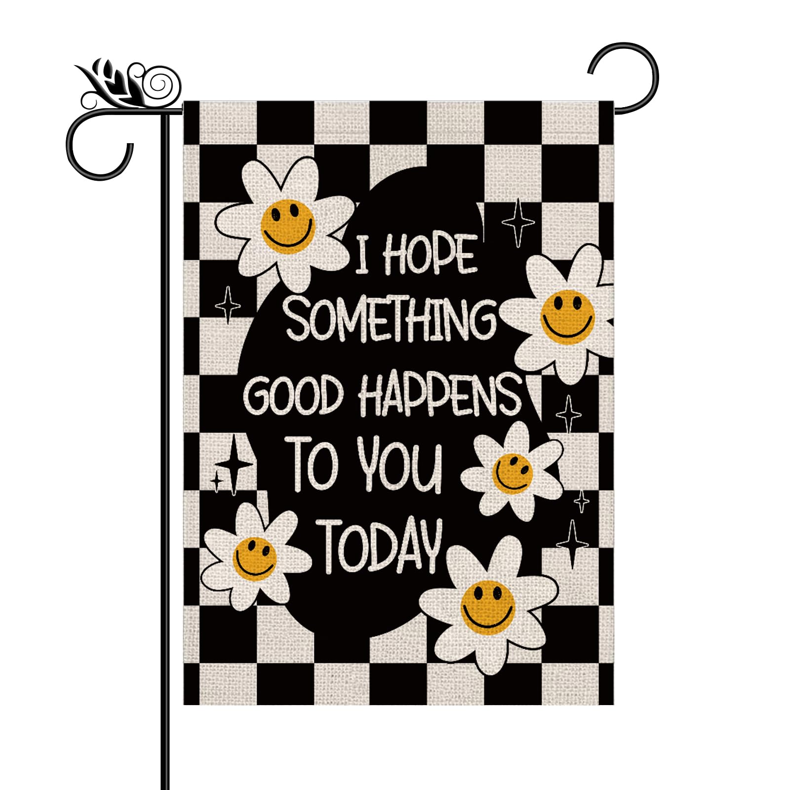 Photo 1 of ***STOCK IMAGE FOR REFERENCE***
Summer Garden Flag Vintage Smile Daisy Funny Vertical Double Sided Seasonal Inspirational Yard Outdoor Decorations 12.5 x 18 Inch