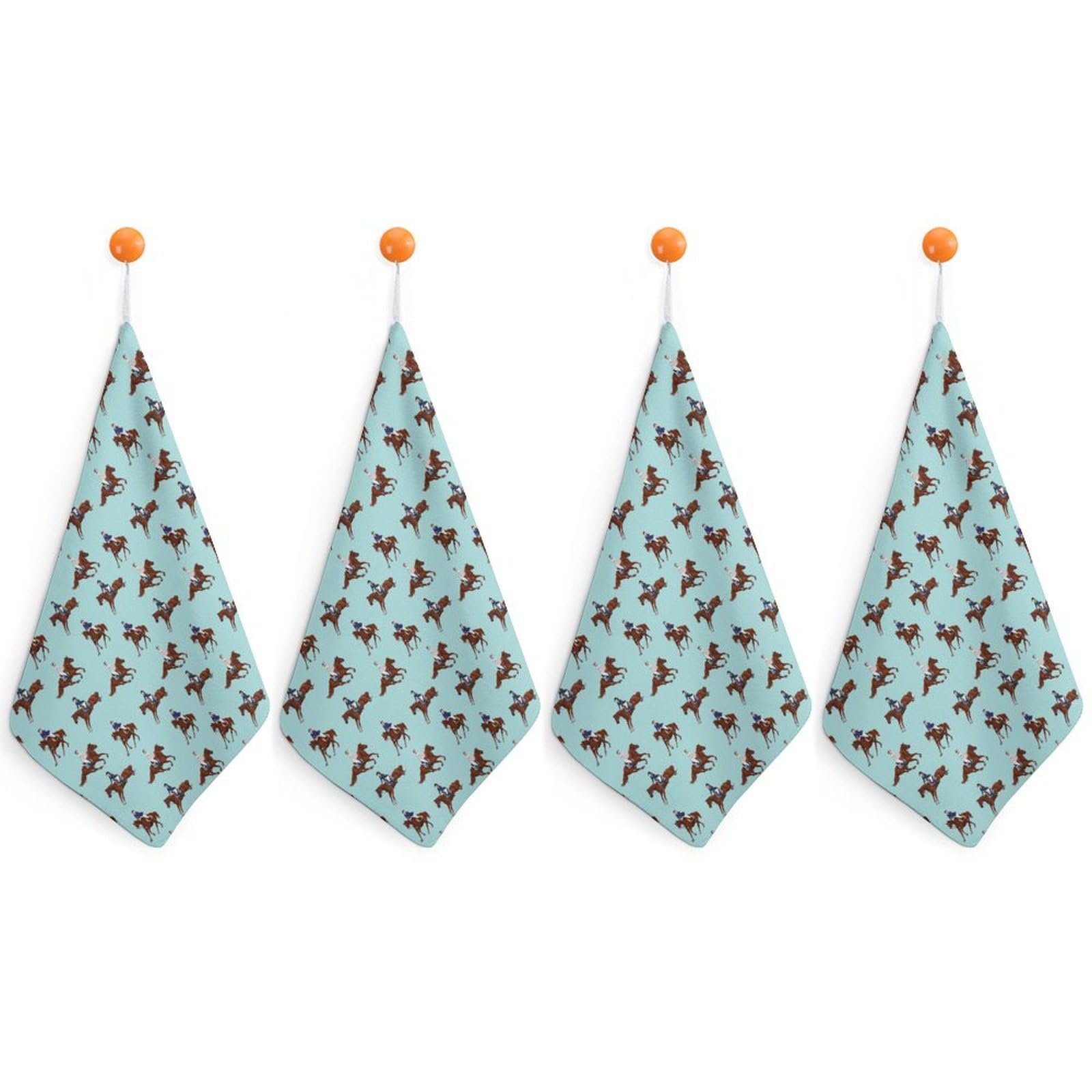 CGSBNGHA Horse Racing Hand Towel Hanging Face Towels Cleaning Cloths Handkerchief for Bathroom Kitchen