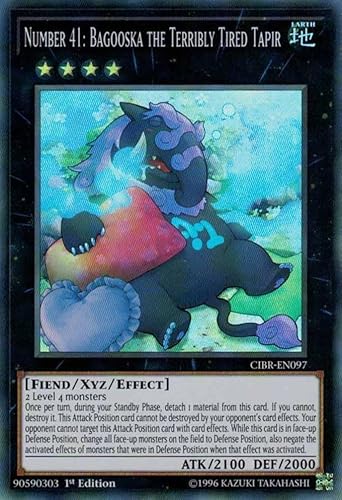 yu-gi-oh Número 41 Bagooska El Tapir Terriblemente Cansado - CIBR-EN097 - Super Rare - 1 Edición - Circuit Break 1 Edición