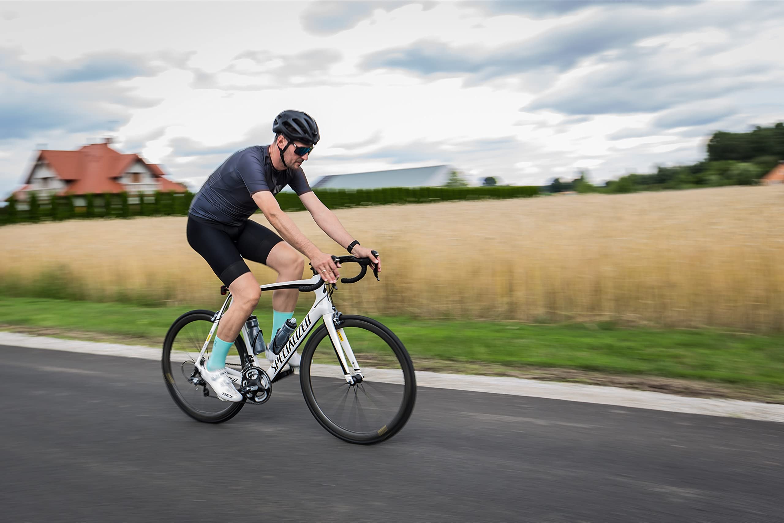 SUPPORT calzini da ciclismo da uomo tecnologia traspirante antiscivolo accessori monocolore