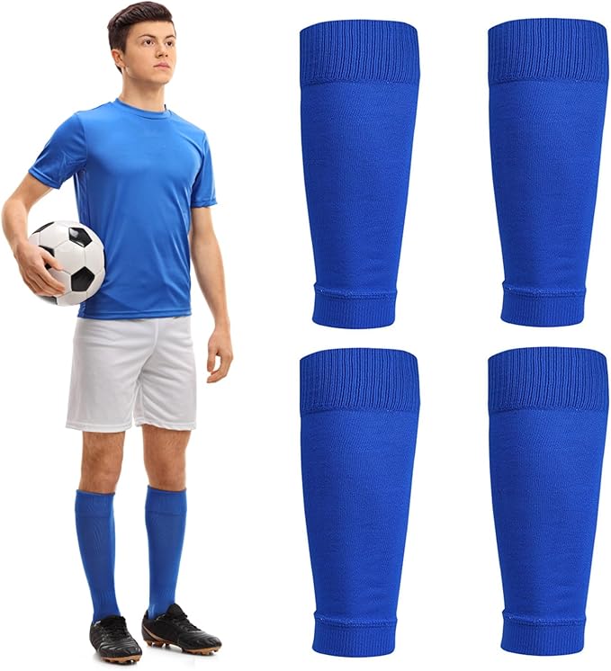 Football Sock Sleeves Soccer Shin Guards Sleeves Black Team Leg Sock