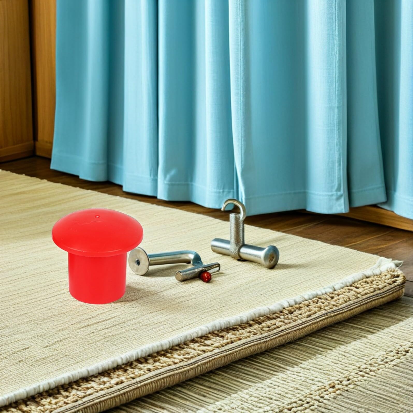 HOMSFOU Tapas de Seguridad de Plástico Rojo Set de 60 Unidades Protección Visible y Fácil de Usar en Obras de Construcción 60 para Varillas de Refuerzo