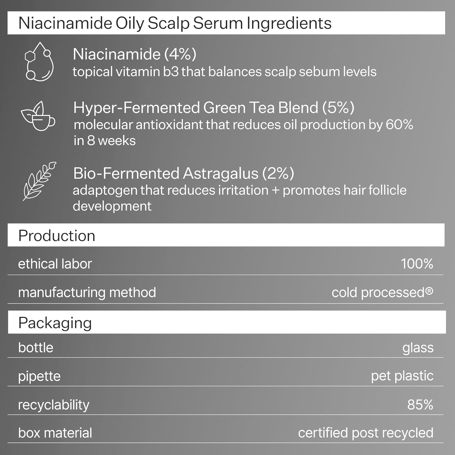 Act+Acre Cold Processed 4% Niacinamide Oily Scalp Serum | Reduces Oil & Odor | Fermented Green Tea + Astragalus | Extends Time Between Washes | Vegan, Fragrance-Free | 2.2 Fl Oz - Image 8