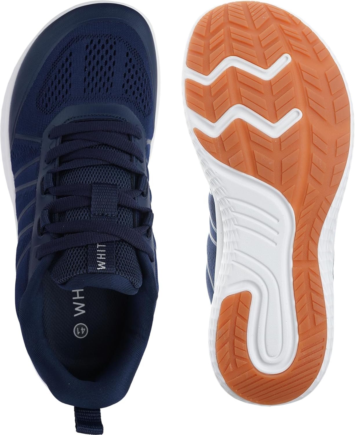 WHITIN Mens Wide Barefoot Road Running Shoes Width Toe Box Zero Drop Sneakers Size 10 10W Tennis Gym Walking Barefoot Sport Minimalist Hiking Athletic Training Blue 44 - Image 6