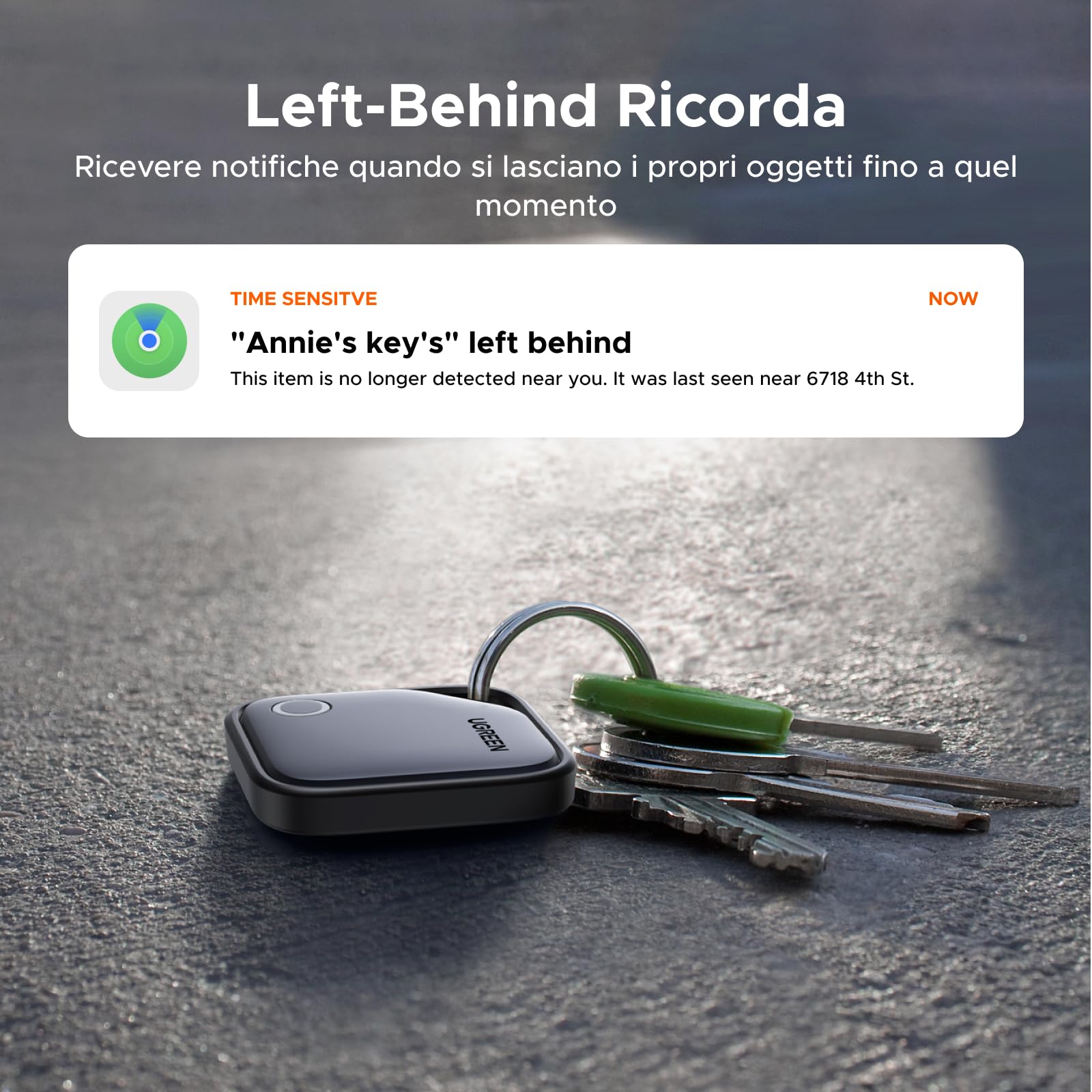 UGREEN FineTrack Smart Finder Localizzatore Supporto iOS 4 pezzi — immagine 5 di 16
