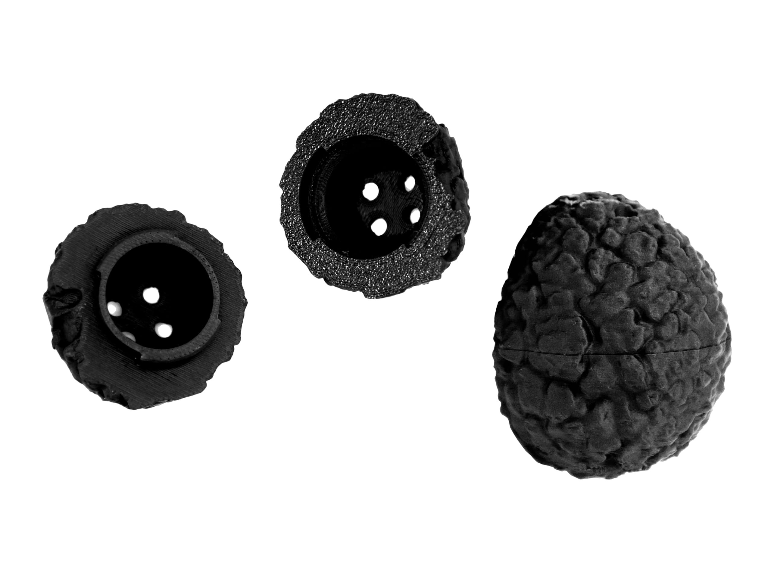 Lot de 2 faux truffes pour dressage pour chiens – Fermeture à baïonnette, récipient pour huile de truffe, lavable et réutilisable, noir