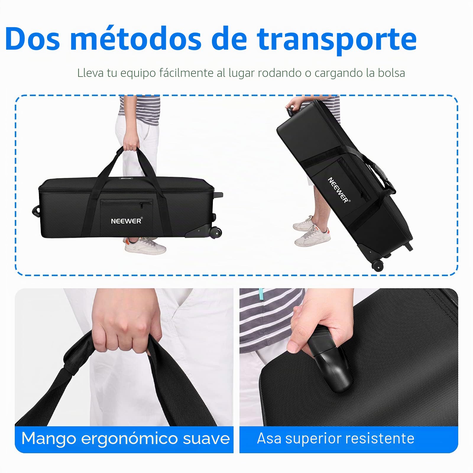 NEEWER Bolsa de Transporte para Equipo de Estudio fotográfico, Soporte de luz, trípode, Flash, Pantalla de Estudio, Estudio fotográfico, etc. (NW-B01)