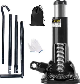 2 Ton Truck Jack Mechanical Screw Jack Oil Free | Gear-driven screw jack, 9.3 lb compact. No oil, no leaks. For truck SUV RV off-road. All-steel. Crank, gloves & bag.