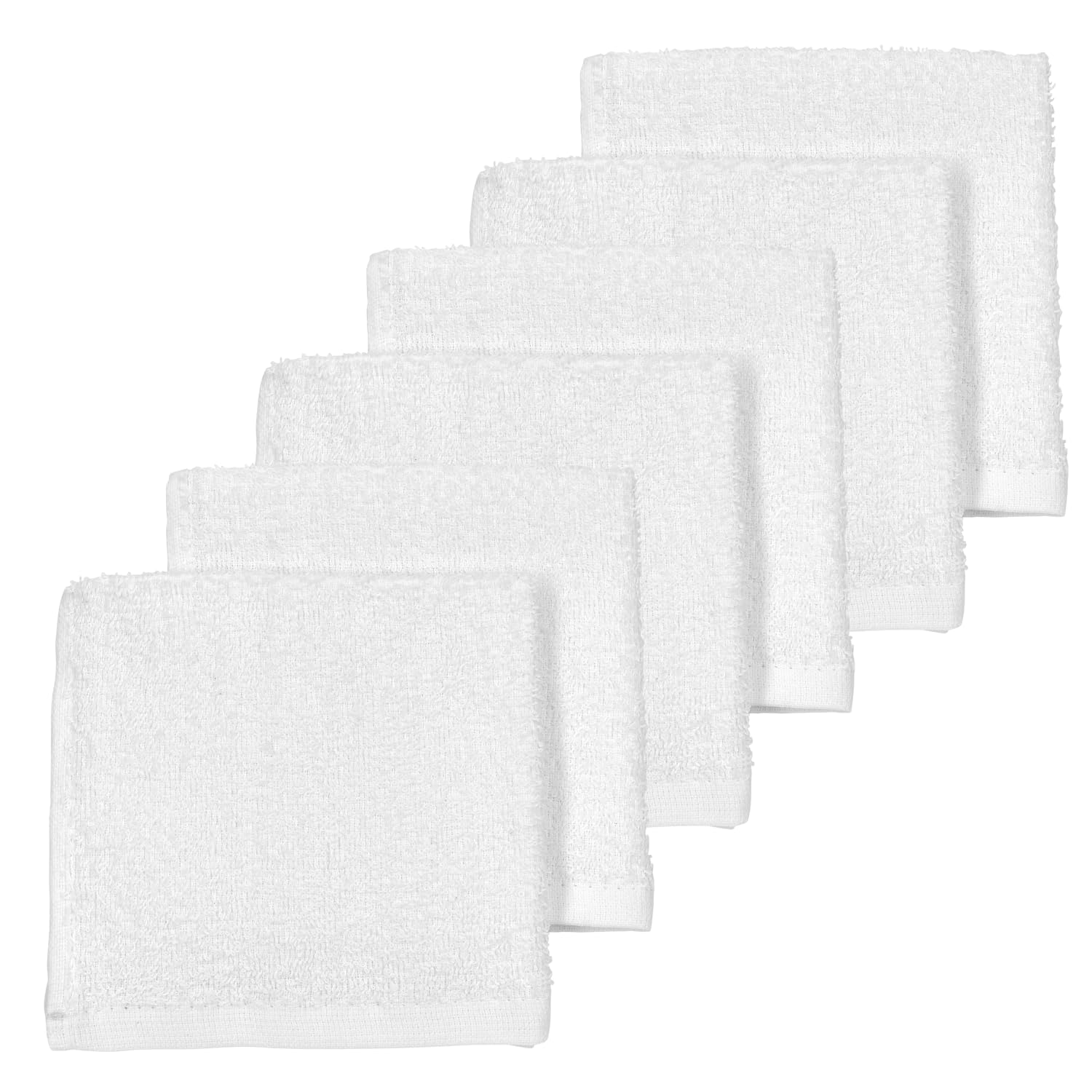 Meyco Baby Burp Cloths Terry Cloth 30 x 30 cm White 6-Pack Oeko-Tex Standard 100 — image 1