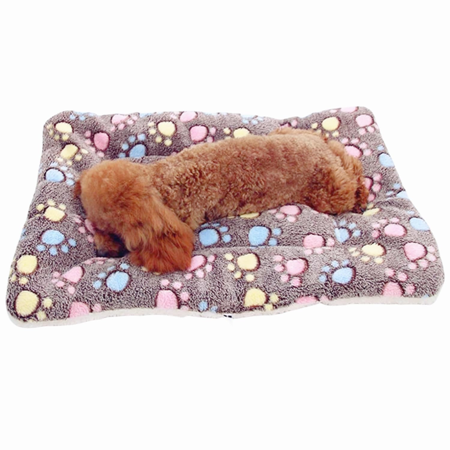 WUMEIJIAJU Cat Bed Mat 60x45cm Dog Bed Mattress Warm Thermal Pet Pad Blanket Puppy Mat Cushion for Winter Small/Medium Pets Dogs & Cat Cages,Coffee