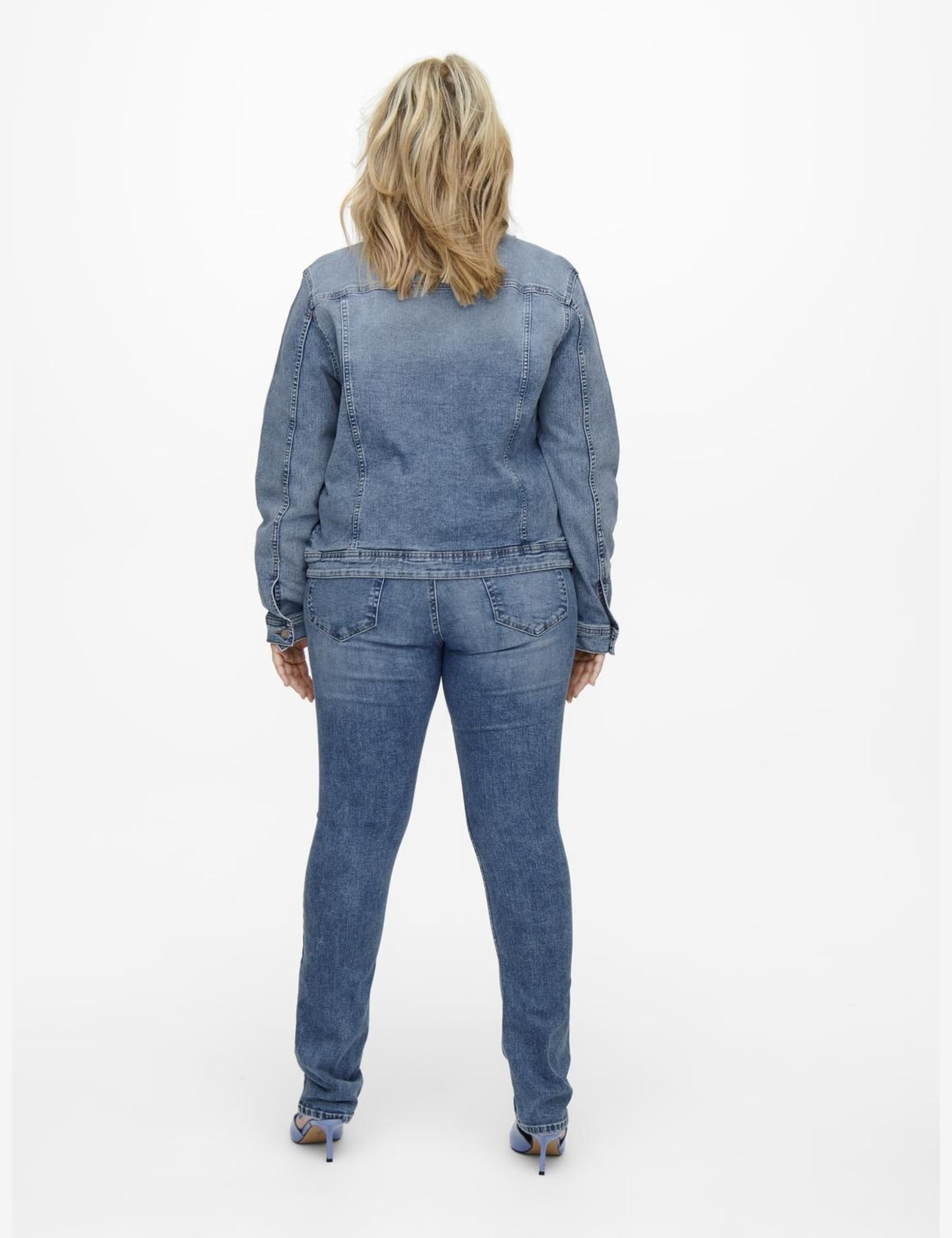 ONLY Carmakoma Carwespa LS Chaqueta Azul Claro Dnm Noos Jean para Mujer