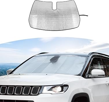 RT-TCZ for Compass Windshield Sun Shade Visor Mat Sunshade for Jeep Compass 2017 2018 2019 2020 2021 2022 2023 up