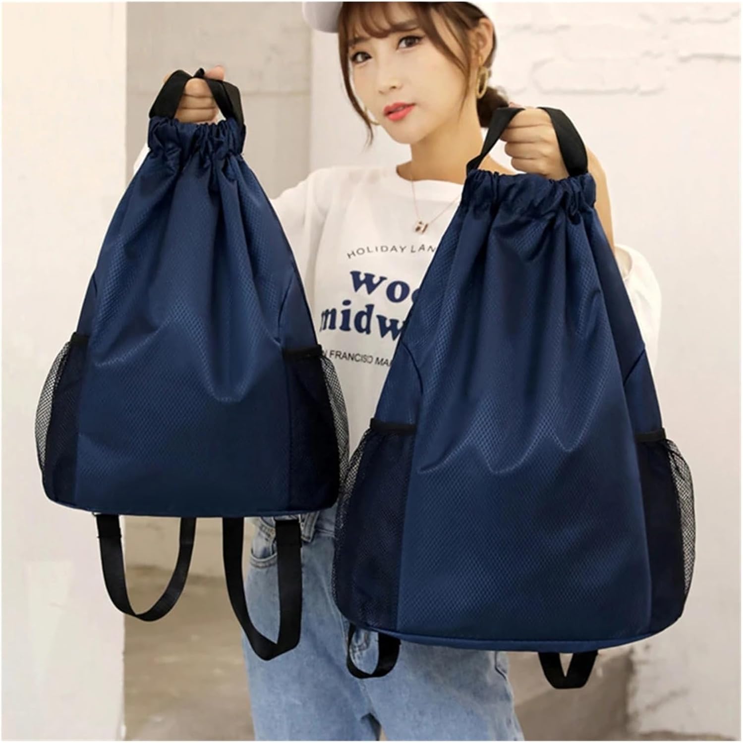 Basketball Bag 3PCS Drawstring Pocket Backpack Nylon Large Capacity Drawstring Travel Bag