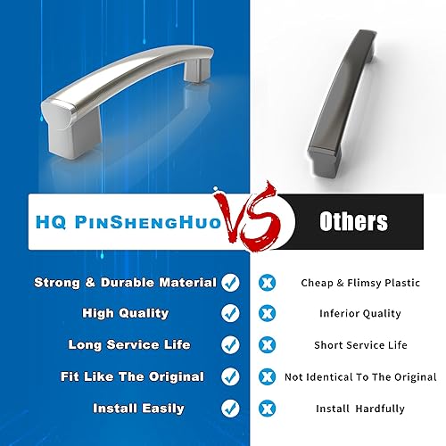 Miniatura 4 de Reemplazo de manija de puerta de microondas WB15X26821 GE, piezas de microondas eléctricas generales, compatible con JVM6175SK2SS JVM7195SK3SS