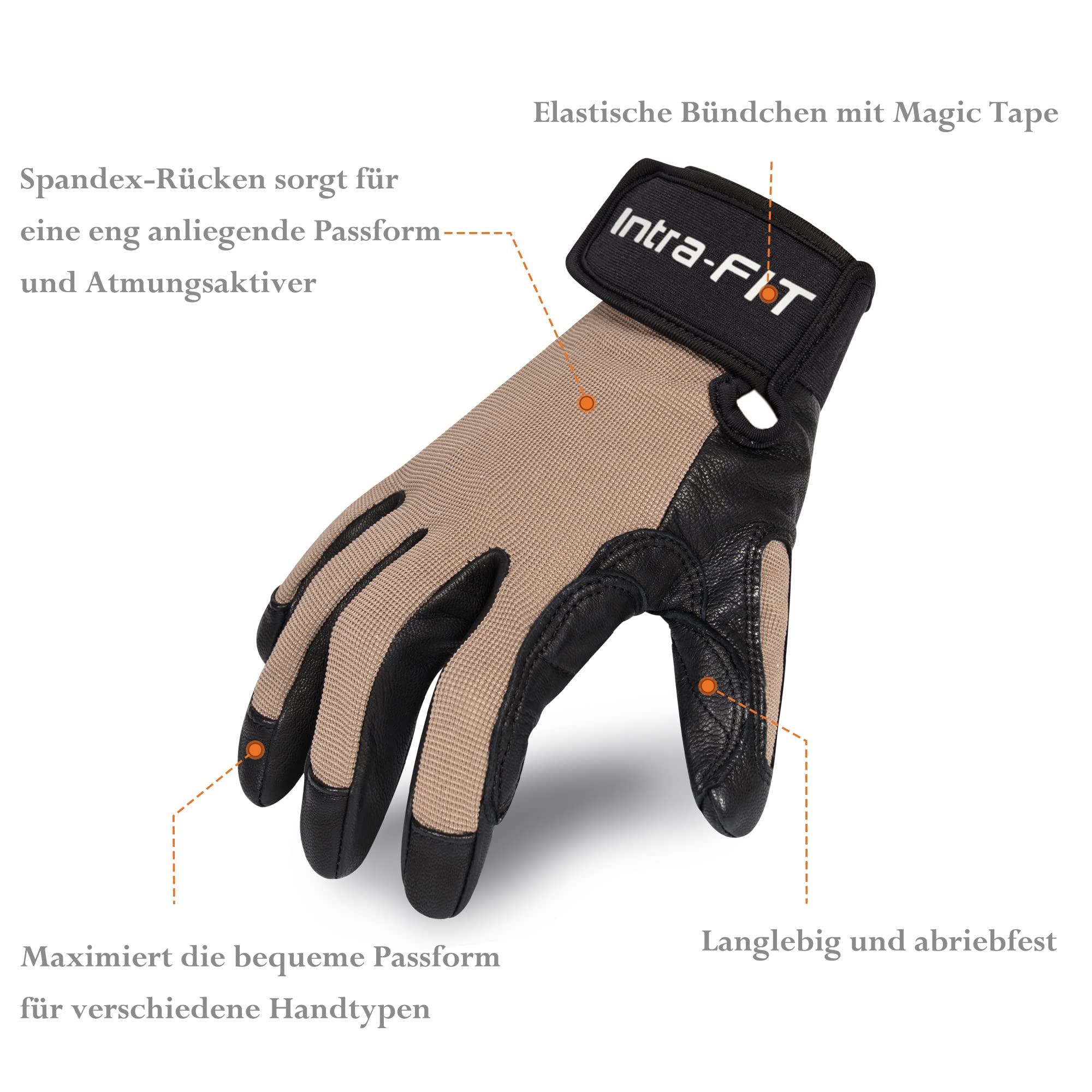 Kletterhandschuhe strapazierfähiger Ziegenleder Arbeitshandschuhe Abriebschutz Kletter Sporthandschuhe Seil Handschuhe für Abseilen, Bergsteigen, Abenteuer, Outdoor-Sport,Rettung