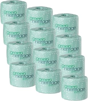 Green Heritage, 2-Ply Toilet Paper, 500 Sheets per Roll, 12 Rolls