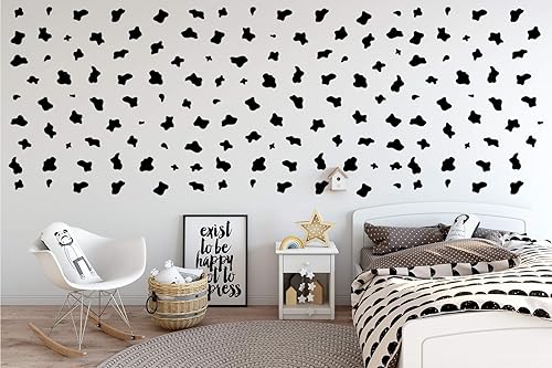 Miniatura 2 de StickerDeen Calcomanía de pared con estampado de vacas, decoración de la sala de estar, calcomanía extraíble para despegar y pegar (paquete de