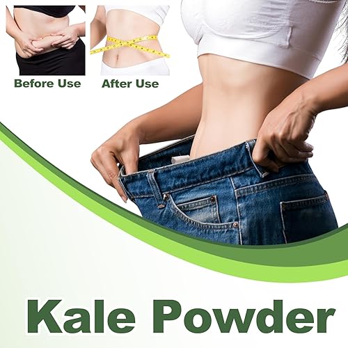 Miniatura 5 de 8 onzas - 8.01 oz, polvo orgánico de col rizada - Mezcla de verduras súper verdes con hierba de trigo, moringa y espirulina, rico en fibra y