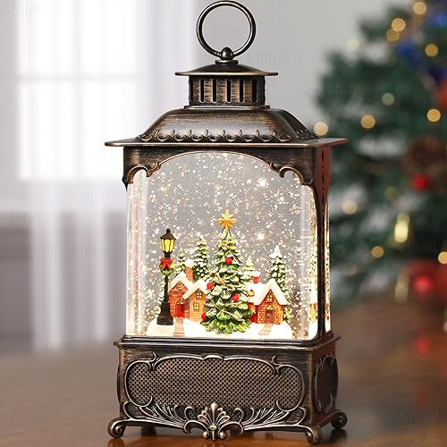 Miniatura 94 de Globo de nieve de Navidad, bailarina, cascanueces, linterna de globo de nieve con música brillante árbol de Navidad iluminado y mesa de regalo