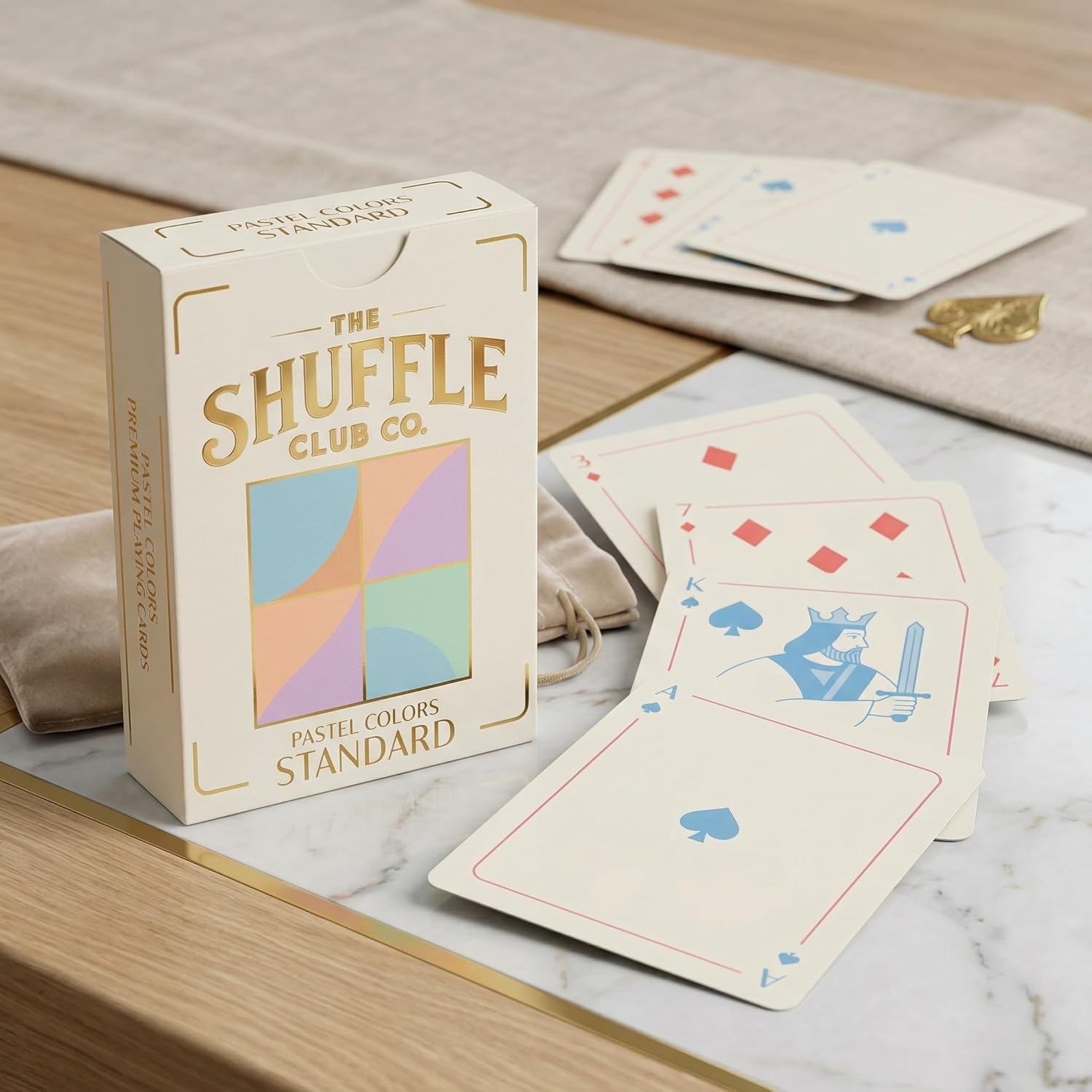 Pastel Playing Cards – Hand-Illustrated Aesthetic Deck | Soft Color Design in Pink, Lavender & Mint | Premium Poker & Blackjack Cards for Card Collectors – Made in the USA(Pack of 1)