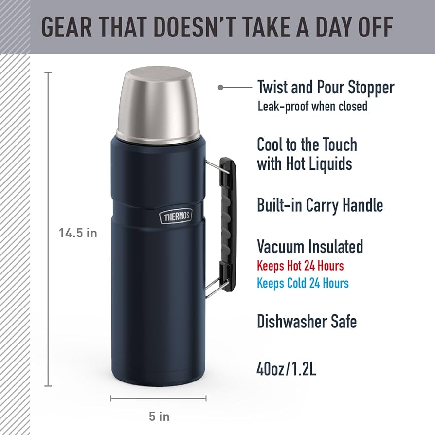 Amazon.com: THERMOS Stainless King Vacuum-Insulated Beverage