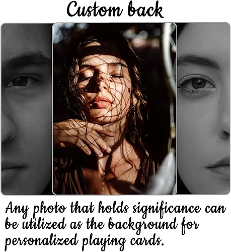 Miniatura 4 de ooelyy Naipes personalizados Elite de baja visión, cartas de impresión grande personalizadas, fondo rojo y negro que hace que sea fácil de leer las