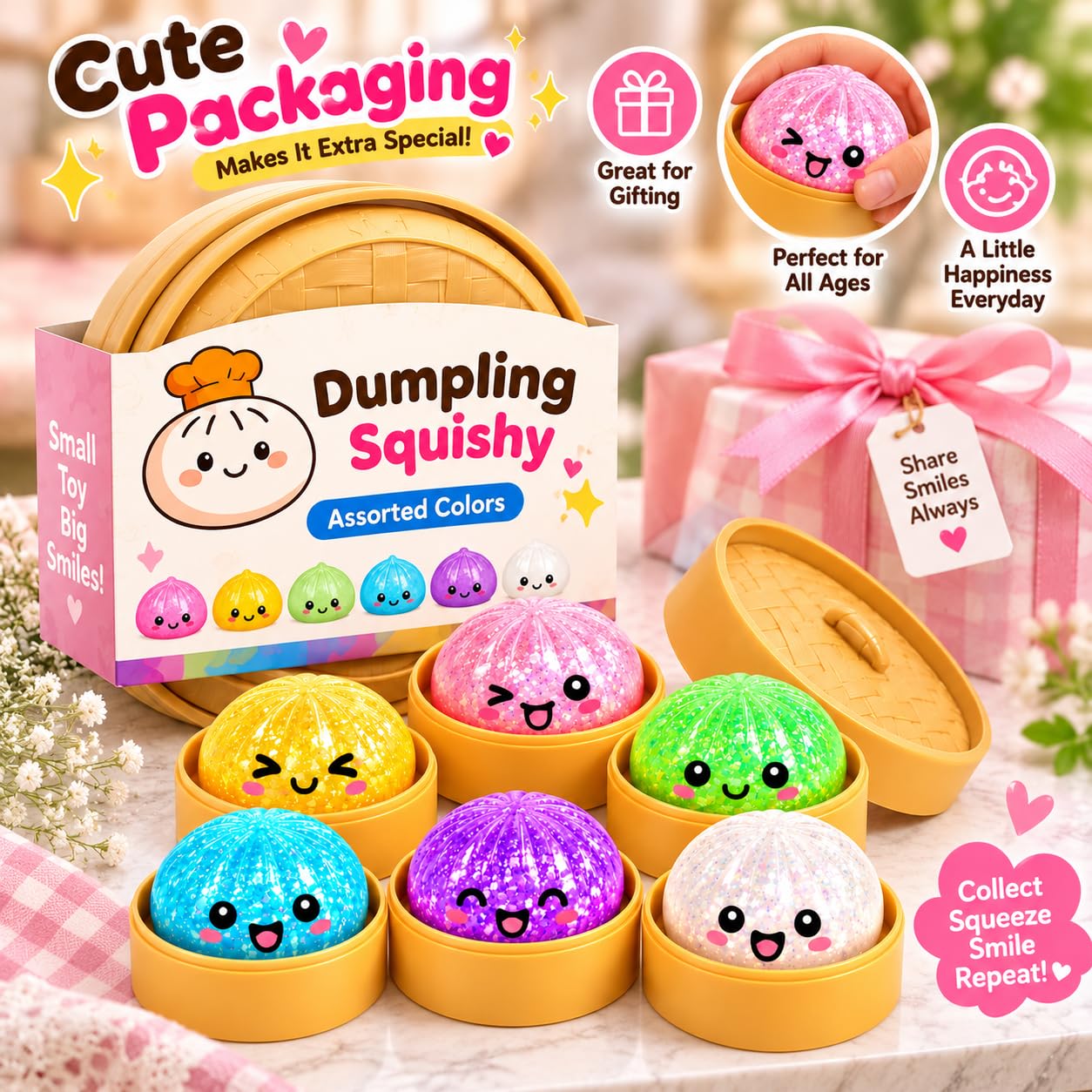 Dumpling Squishy Toy - Stress Relief & Fidget Fun -5
